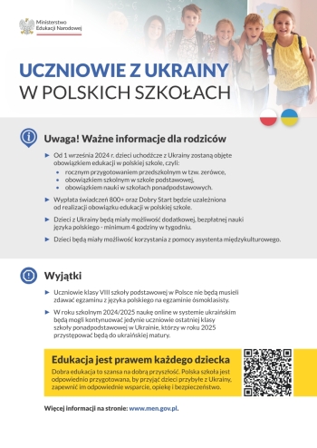 ulotka informacyjnamen Dzieci z Ukrainy w polskich szkołach_01