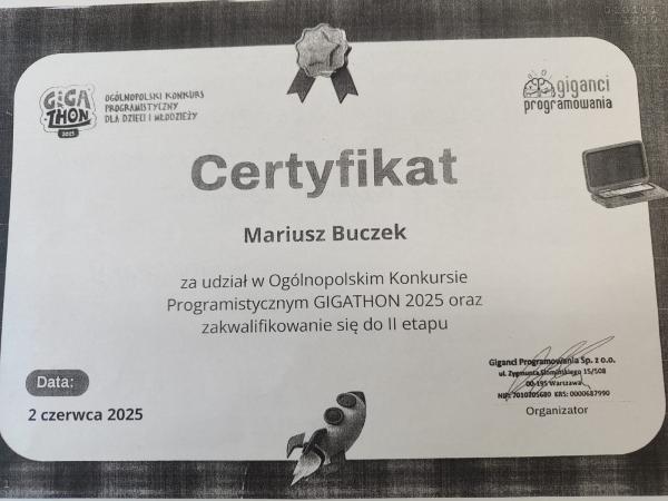 Ogólnopolski Konkurs Programistyczny GIGATHON 2025