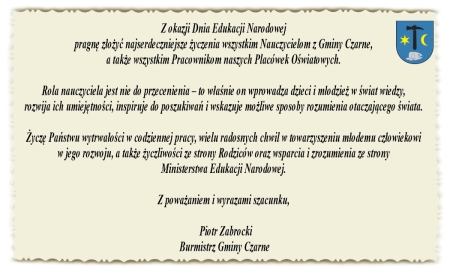 Z okazji Dnia Edukacji Narodowej