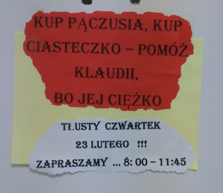 TŁUSTY CZWARTEK DLA KLAUDII